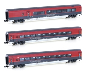 Hobbytrain H25229 - N - 3-tlg. Set Personenwagen Railjet, ÖBB, Ep. VI
